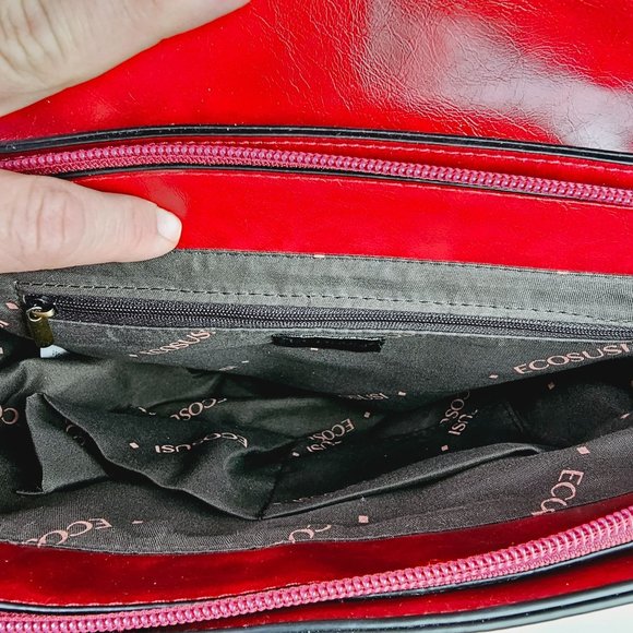 Ecosusi Vegan Leather Medium Messenger Crossbody Convertible Bag - Picture 9 of 10